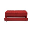 Ver imagem 6 de Calçadeira Baú com Sapateira Casal 140cm Paris Capitonê Suede Vermelho - Sheep Estofados - Vermelho