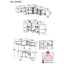 Ver imagem 3 de Cozinha Completa De Canto Com Armário E Balcão Preta