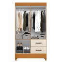 Ver imagem 4 de Guarda Roupa 4 Portas Cancun com Espelho Cinamomo Off White