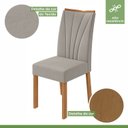 Ver mais imagens de Conjunto Sala de Jantar 4 Lugares Quadrada Tampo Vidro/MDF Mesa Celebrare com Cadeiras Apogeu Marrom Amêndoa Clean/Off White/ Capuccino