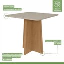 Ver imagem 5 de Conjunto Sala de Jantar 4 Lugares Quadrada Tampo Vidro/MDF Mesa Celebrare com Cadeiras Apogeu Marrom Amêndoa Clean/Off White/ Capuccino