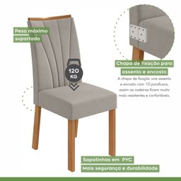 Conjunto Mesa 90cm Celebrare com Vidro e 4 Cadeiras Apogeu - 7