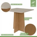 Ver imagem 3 de Conjunto Sala de Jantar 4 Lugares Quadrada Tampo Vidro/MDF Mesa Celebrare com Cadeiras Apogeu Marrom Amêndoa Clean/Off White/ Capuccino