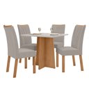 Ver imagem 2 de Conjunto Sala de Jantar 4 Lugares Quadrada Tampo Vidro/MDF Mesa Celebrare com Cadeiras Apogeu