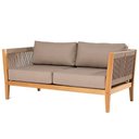 Ver imagem 1 de Sofá Cannes 02 Lugares Acquablock Fendi Base Verniz Mel - 72465