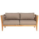 Ver imagem 2 de Sofá Cannes 02 Lugares Acquablock Fendi Base Verniz Mel - 72465
