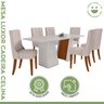 Conjunto Mesa 180cm Luxor com Vidro e 6 Cadeiras Celina - 2