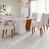 Conjunto Mesa 180cm Luxor com Vidro e 6 Cadeiras Celina - 1