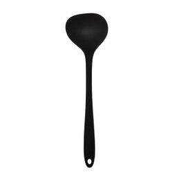 Jogo Concha, Colher e Escumadeira Silicone Preta UNYHOME. - 4