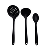 Jogo Concha, Colher e Escumadeira Silicone Preta UNYHOME. - 1