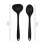 Jogo Concha, Colher e Escumadeira Silicone Preta UNYHOME. - 3