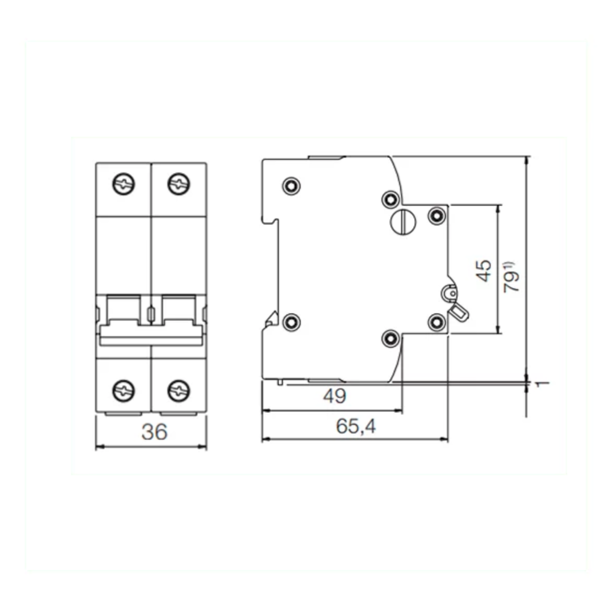 Disjuntor Weg Bipolar Curva C MDW 10A 16A 20A 25A 32A:32A - 5