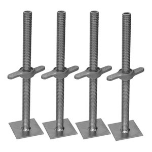 4 Sapatas Reguláveis Altura Andaimes Tubular 1 . Aço 1010