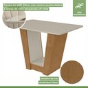 Ver imagem 4 de Conjunto Sala de Jantar 4 Lugares Retangular Tampo MDF Mesa e Cadeiras Apogeu Marrom Amêndoa Clean/Off White/ Capuccino