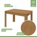 Ver imagem 6 de Conjunto Sala de Jantar 4 Lugares Retangular Tampo MDF Mesa Athenas com Cadeiras Apogeu