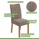 Ver mais imagens de Conjunto Sala de Jantar 4 Lugares Retangular Tampo MDF Mesa Athenas com Cadeiras Apogeu