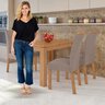 Conjunto Sala de Jantar 4 Lugares Retangular Tampo MDF Mesa Athenas com Cadeiras Apogeu - 13