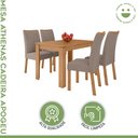 Ver imagem 3 de Conjunto Sala de Jantar 4 Lugares Retangular Tampo MDF Mesa Athenas com Cadeiras Apogeu