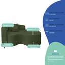 Ver imagem 4 de Divã Recamier Curvo Sala de Estar Recepção Inglaterra 150cm Pés Metal Preto Lado Direito Linho Verde