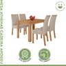 Conjunto Sala de Jantar 4 Lugares Retangular Tampo MDF Mesa Athenas com Cadeiras Apogeu - 3