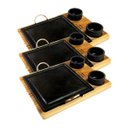 Ver imagem 1 de Kit 3 Grelha 06 Molheiras em Pedra Sabão e Suporte G 25x25cm Industria São Jose AF144X3INDSJ