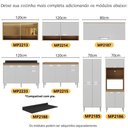 Ver imagem 7 de Armário Cozinha Modulada Compacta com Vidros 270cm 3 Peças Paris Multimóveis Mp2297 Madeirado/
