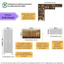 Ver imagem 3 de Armário Cozinha Modulada Compacta com Vidros 270cm 3 Peças Paris Multimóveis Mp2297 Madeirado/