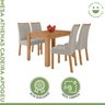 Conjunto Sala de Jantar 4 Lugares Retangular Tampo MDF Mesa Athenas com Cadeiras Apogeu - 3