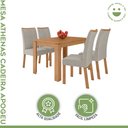Ver imagem 3 de Conjunto Sala de Jantar 4 Lugares Retangular Tampo MDF Mesa Athenas com Cadeiras Apogeu