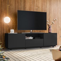 Rack Para Sala De Estar TV até 65 polegadas Preto Home Royal - 1
