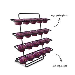 Suporte para Capsulas 3 Corações - Stolf Preto - 3