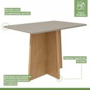 Ver imagem 5 de Conjunto Sala de Jantar 4 Lugares Retangular Tampo MDF 90cm Mesa Celebrare com Cadeiras Apogeu Bege Amêndoa Clean/Off White/Animale Bege
