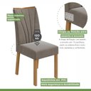 Ver imagem 7 de Conjunto Sala de Jantar 4 Lugares Retangular Tampo MDF Mesa Celebrare com Cadeiras Apogeu