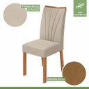 Ver mais imagens de Conjunto Sala de Jantar 4 Lugares Retangular Tampo MDF Mesa Celebrare com Cadeiras Apogeu Bege Amêndoa Clean/Off White/ Naturale Creme