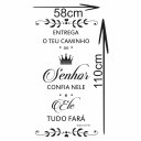 Ver imagem 2 de Adesivo de Parede Decorativo Frase Entrega Teu o Caminho - Salmos 37:5