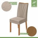 Ver mais imagens de Conjunto Sala de Jantar 4 Lugares Retangular Tampo MDF 90cm Mesa Celebrare com Cadeiras Apogeu Bege Amêndoa Clean/Off White/Bege Escuro