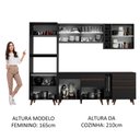 Ver imagem 6 de Armário de Cozinha Completa 270cm Preto Reims Madesa 01