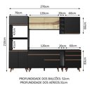 Ver imagem 4 de Armário de Cozinha Completa 270cm Preto Reims Madesa 01