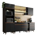 Ver imagem 3 de Armário de Cozinha Completa 270cm Preto Reims Madesa 01