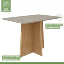 Ver imagem 4 de Conjunto Sala de Jantar 4 Lugares Retangular Tampo MDF 120cm Mesa Celebrare com Cadeiras Apogeu Marrom Amêndoa Clean/Off White/ Capuccino