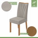 Ver mais imagens de Conjunto Sala de Jantar 4 Lugares Retangular Tampo MDF 120cm Mesa Celebrare com Cadeiras Apogeu Marrom Amêndoa Clean/Off White/ Capuccino