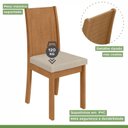 Ver mais imagens de Conjunto Sala de Jantar 6 Lugares Retangular Tampo MDF Mesa Astrid com Cadeiras Athenas Bege Amêndoa Clean/Off White/Naturale Creme