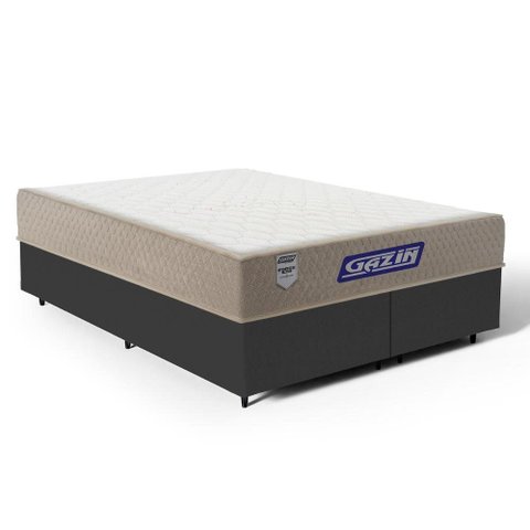 Cama Box com Colchão Gazin de Espuma D28 Double Face Force Plus Queen 158cm