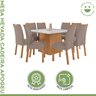 Conjunto Sala de Jantar 8 Lugares Quadrada Tampo Vidro/MDF Mesa Nevada com Cadeiras Apogeu - 2