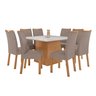 Conjunto Sala de Jantar 8 Lugares Quadrada Tampo Vidro/MDF Mesa Nevada com Cadeiras Apogeu - 15