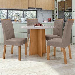 Conjunto Mesa 100cm Celebrare Redonda com 4 Cadeiras Apogeu - 1