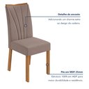 Ver mais imagens de Conjunto Sala de Jantar 4 Lugares Redonda Tampo MDF Mesa Celebrare com Cadeiras Apogeu Bege Amêndoa Clean/Off White/Animale Bege