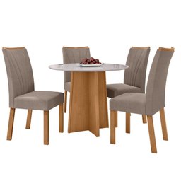 Conjunto Mesa 100cm Celebrare Redonda com 4 Cadeiras Apogeu - 2