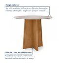 Ver imagem 6 de Conjunto Sala de Jantar 4 Lugares Redonda Tampo MDF Mesa Celebrare com Cadeiras Apogeu Bege Amêndoa Clean/Off White/ Naturale Creme