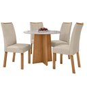 Ver imagem 2 de Conjunto Sala de Jantar 4 Lugares Redonda Tampo MDF Mesa Celebrare com Cadeiras Apogeu